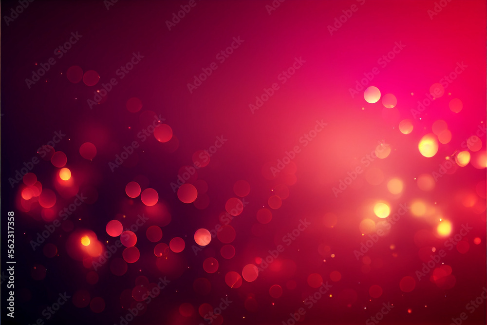 Red gradient background with glitter. generative ai