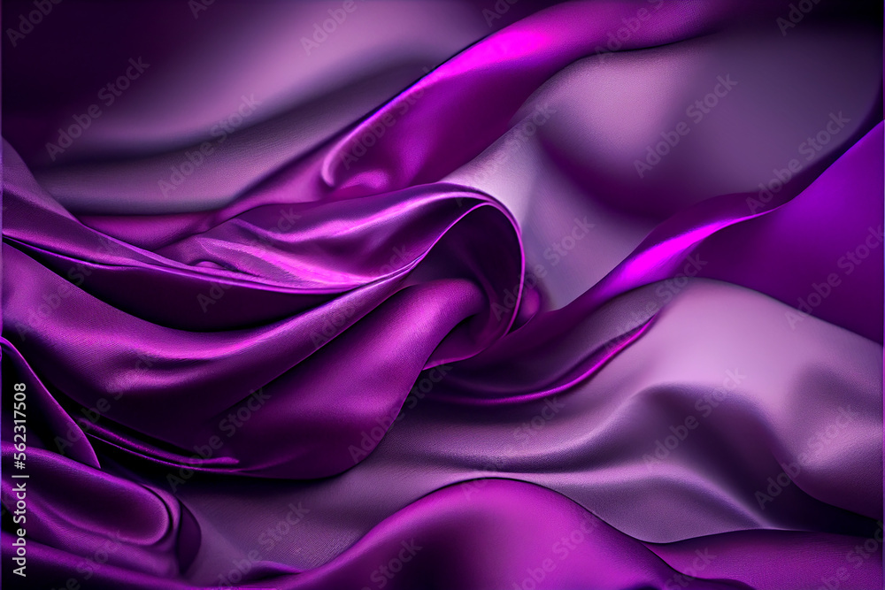 Obraz premium Purple Silk satin background. generative ai