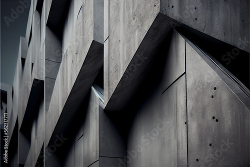 brutal concrete building background. generative ai
