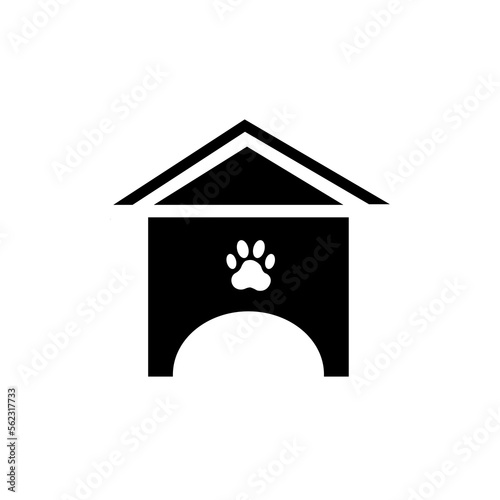 Dog cat pet house home love logo vector icon line art outline