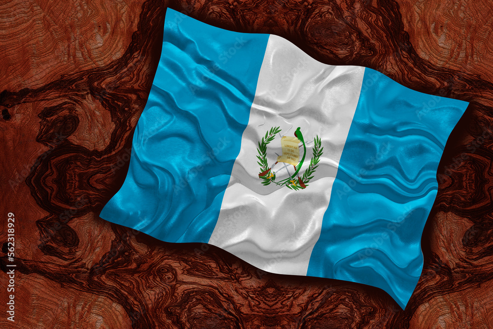 National flag  of Guatemala. Background  with flag  of Guatemala