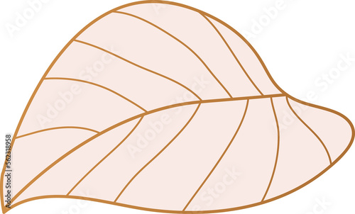 Botanical leaf gold line art
