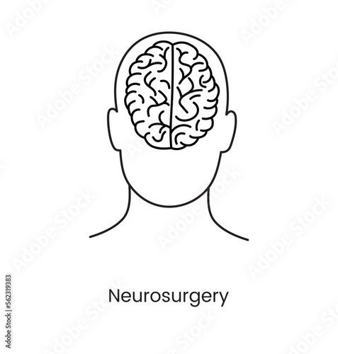 Neurosurgery icon line in vector.