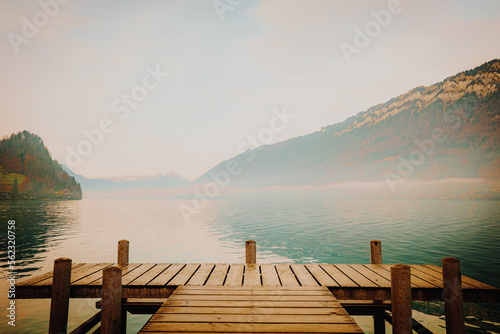 A small wooden port for personal watercraft or yacht.