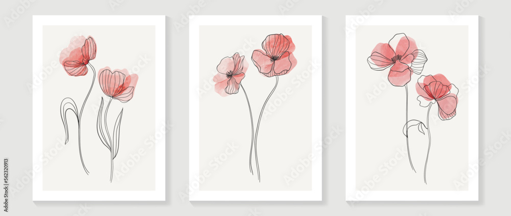 Watercolor Ink Flowers Illustration Watercolor Ink Stock Illustration  1464270266
