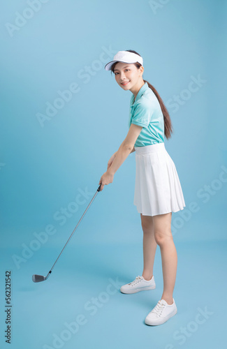 Image of young Asian female golfer © Timeimage