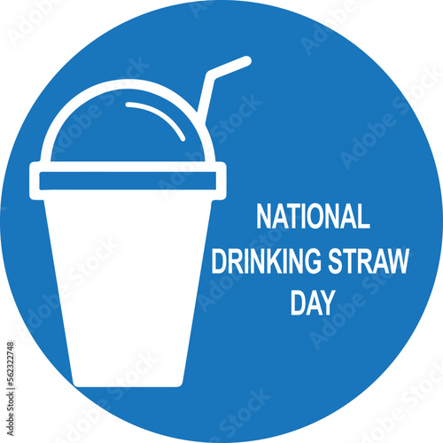 National Drinking Straw Day, celebrates National Drinking Straw Day vector