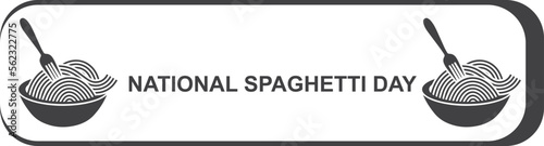 National Spaghetti Day, happy Spaghetti Day blue vector