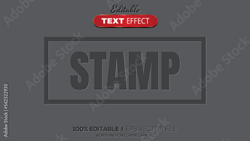 3D editable text effect stamp theme