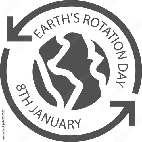 Earth’s Rotation Day, Earth’s Rotation Day celebrating symbol