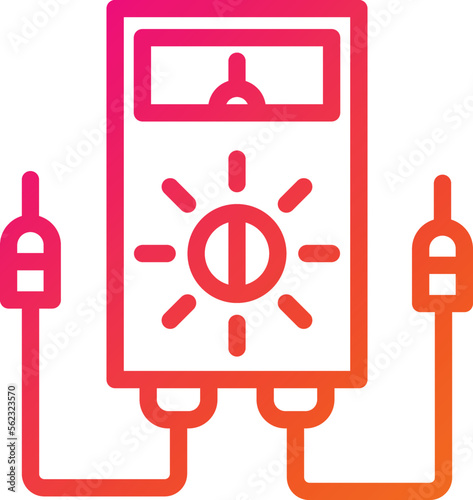 Voltmeter Vector Icon Design Illustration