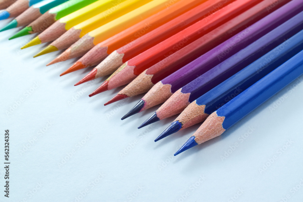 Color pencil with isolated on white background. Close up Color pencil with isolated on white background. Close up
