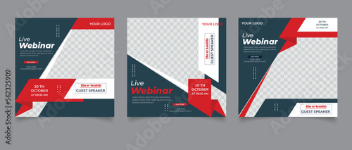 Digital marketing corporate social media live webinar post template