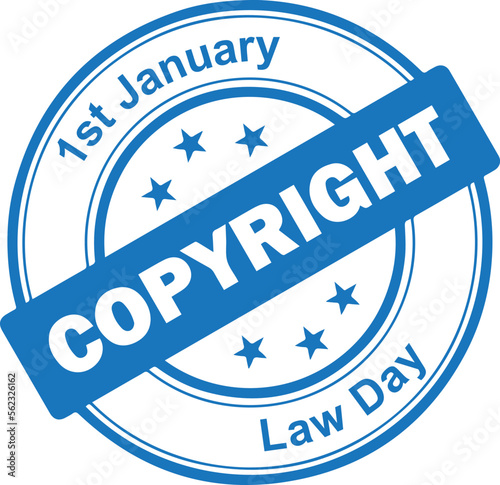 Copyright Law Day, celebrating Copyright Law Day blue vector