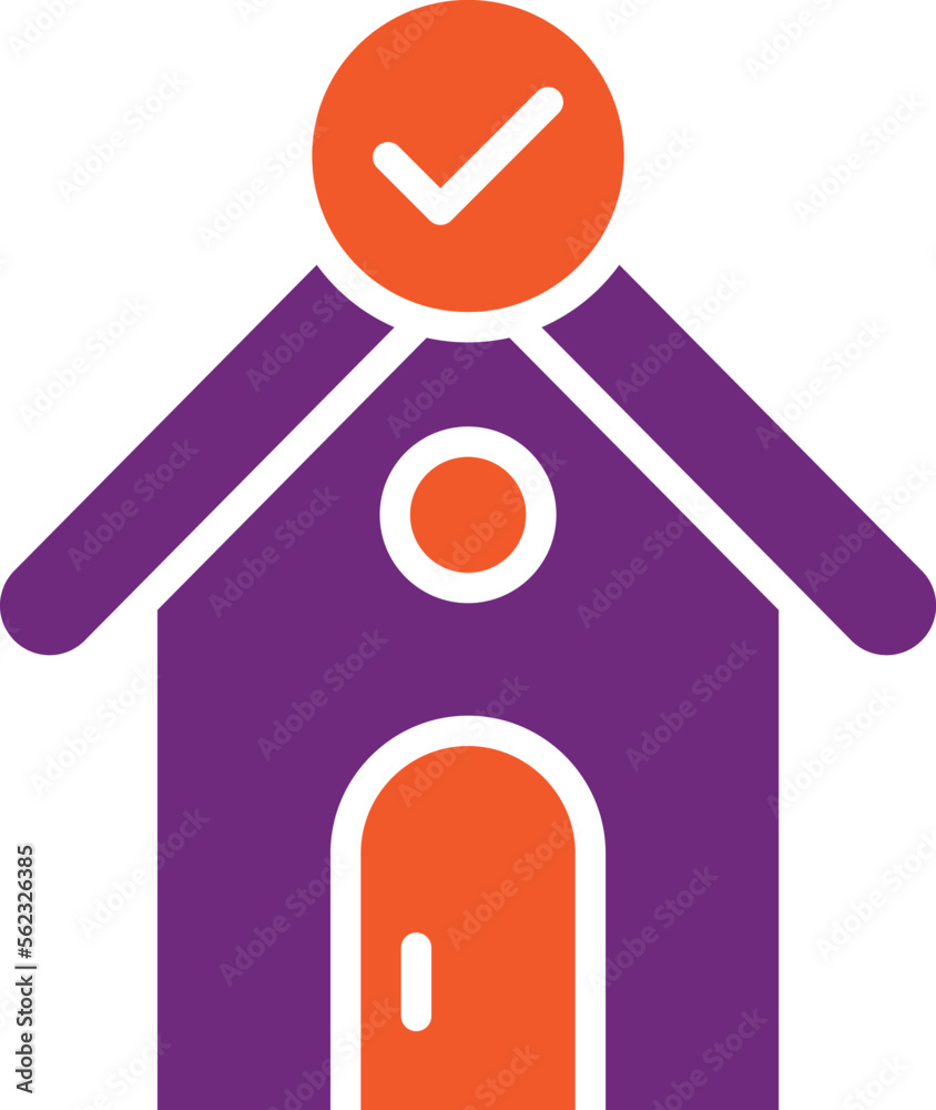 Verified house Vector Icon Design Illustration Verified house Vector Icon Design Illustration
