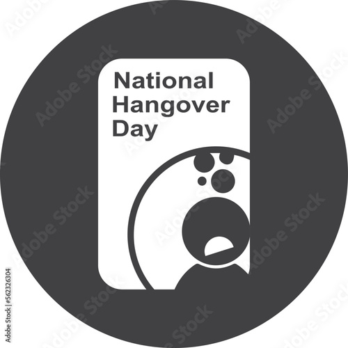 National Hangover Day, celebrate National Hangover Day black vector