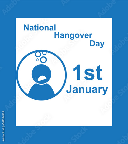 National Hangover Day, celebrate National Hangover Day blue vector