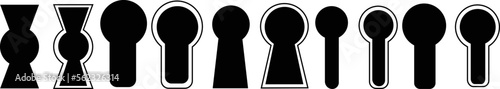 Black key hole door