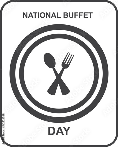 National Buffet Day, celebrate buffet day blue vector
