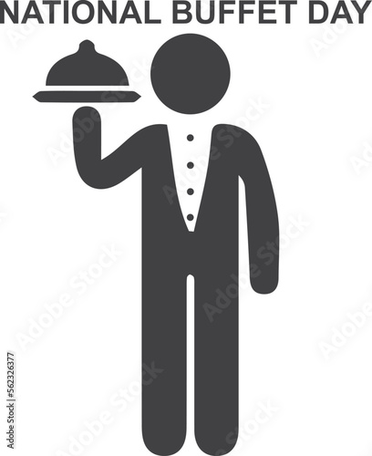 National Buffet Day, celebrate buffet day blue vector