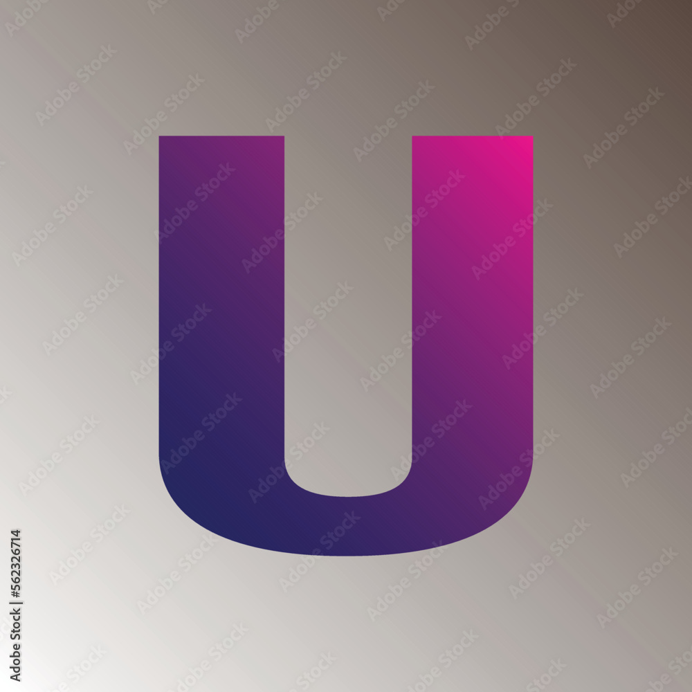 U text gradient color letter mark logo template vector design. colorful logotype U capital letter. Alphabet U letter t-shirt design. U text gradient color letter mark logo template vector design. colorful logotype U capital letter. Alphabet U letter t-shirt design.