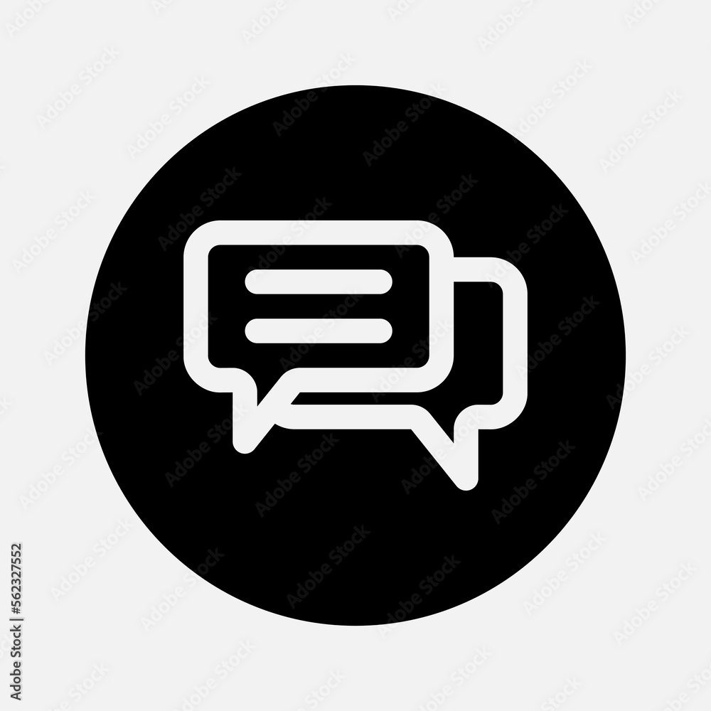 Chat icon in solid style about essentials, use for website mobile app presentation Chat icon in solid style about essentials, use for website mobile app presentation