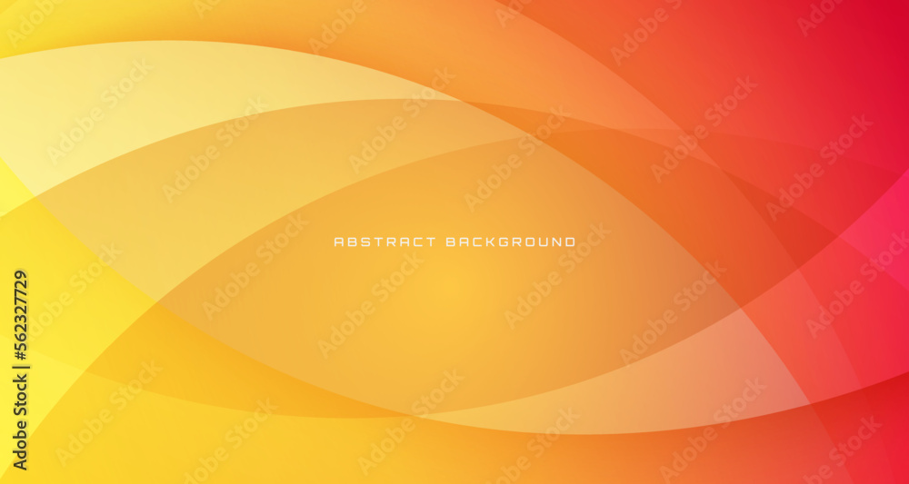 3D orange geometric abstract background overlap layer on bright space with waves decoration. Graphic design element cutout style concept for banner, flyer, card, brochure cover, or landing page - obrazy, fototapety, plakaty 