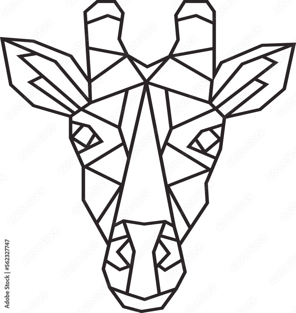 Fototapeta Vector abstract polygonal geometric wild animal