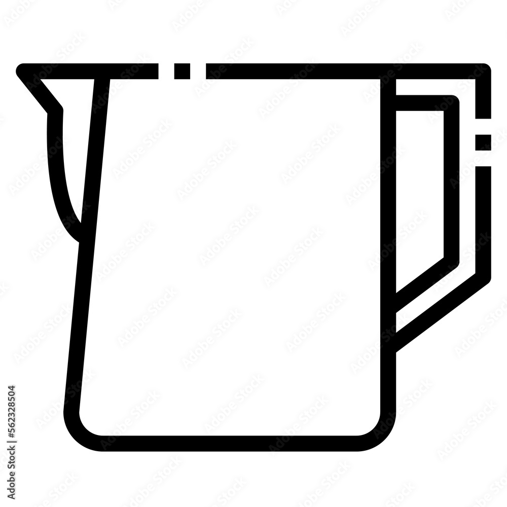Milk pitcher. outline icon. transparency background Milk pitcher. outline icon. transparency background