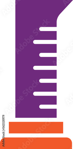 Graduated cylinder Vector Icon Design Illustration