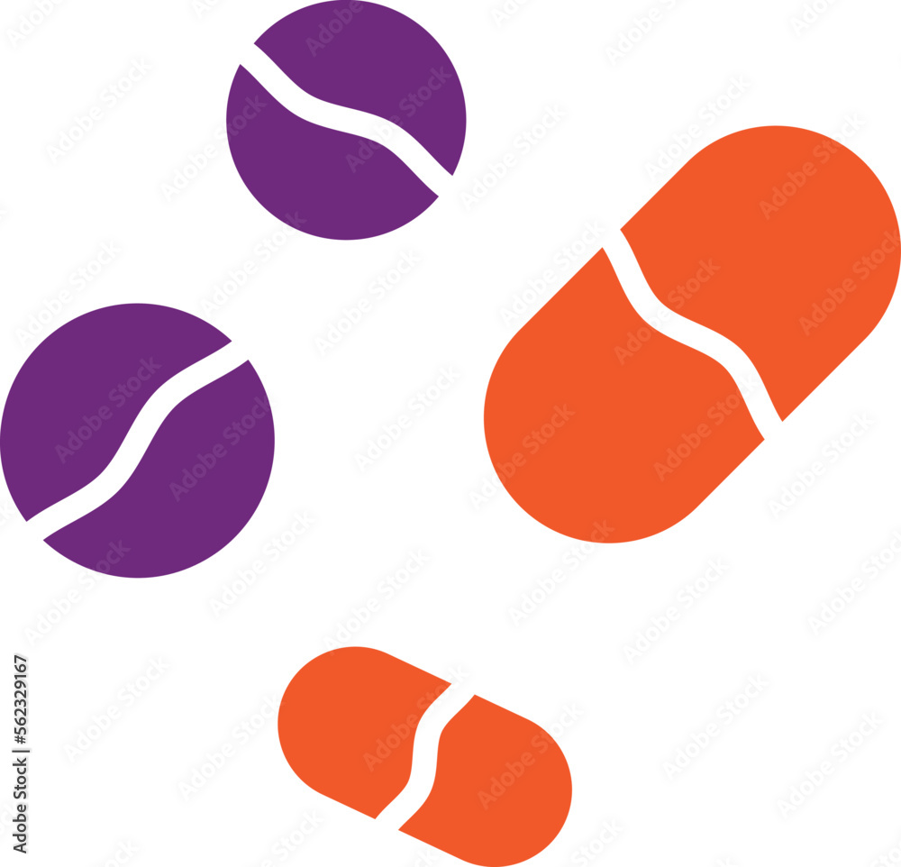 Fototapeta premium Pills Vector Icon Design Illustration