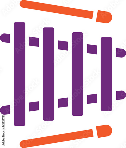Xylophone Vector Icon Design Illustration