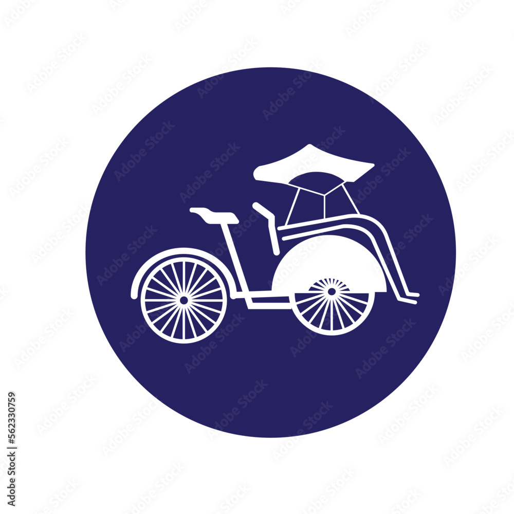 Fototapeta premium rickshaw icon