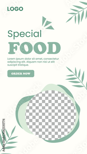 Delicious food social media story template 