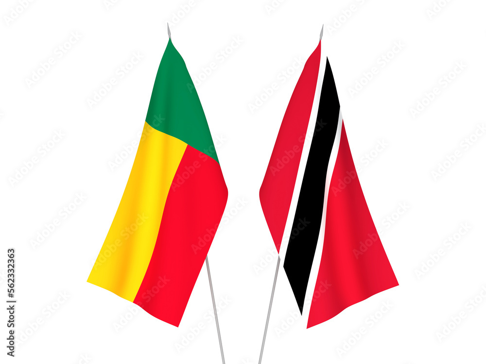 Benin and Republic of Trinidad and Tobago flags Benin and Republic of Trinidad and Tobago flags