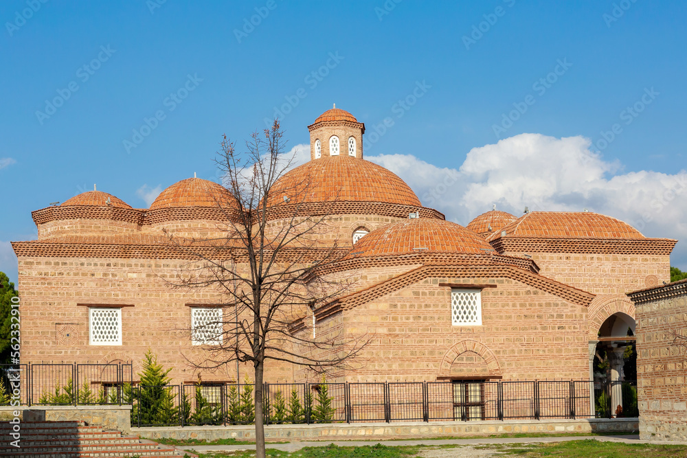 Iznik Museum. Scenic Ottoman building with tiled roofs. Iznik (Bursa region), Turkey (Turkiye). Travel and history concept