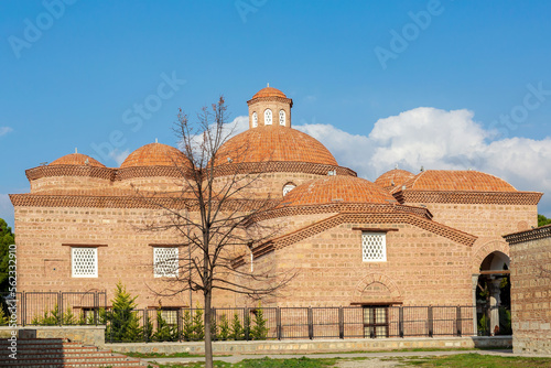 Iznik Museum. Scenic Ottoman building with tiled roofs. Iznik (Bursa region), Turkey (Turkiye). Travel and history concept