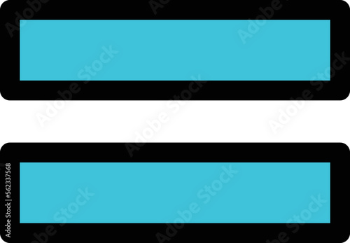 Equal sign Vector Icon
