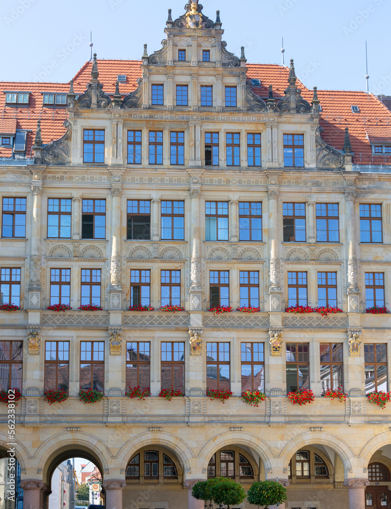 Renaissance style New Town Hall at Upper Market Square (Untermark), Goerlitz, Germany Renaissance style New Town Hall at Upper Market Square (Untermark), Goerlitz, Germany
