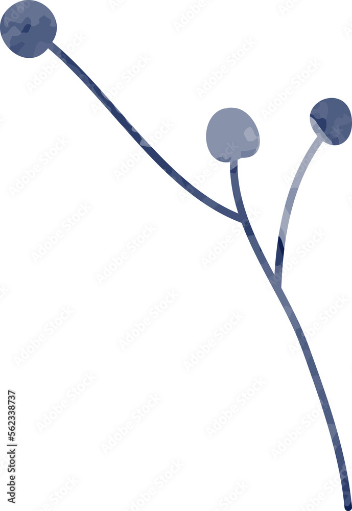 Watercolor leaf branch Watercolor leaf branch