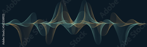 abstract blue wave background. Blue minimal round lines abstract background. Thin line wavy abstract vector background. Curve wave seamless pattern. Line art striped graphic template