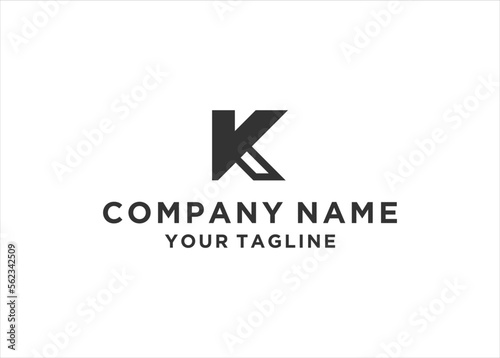  initial Letter VK Logo Design Vector