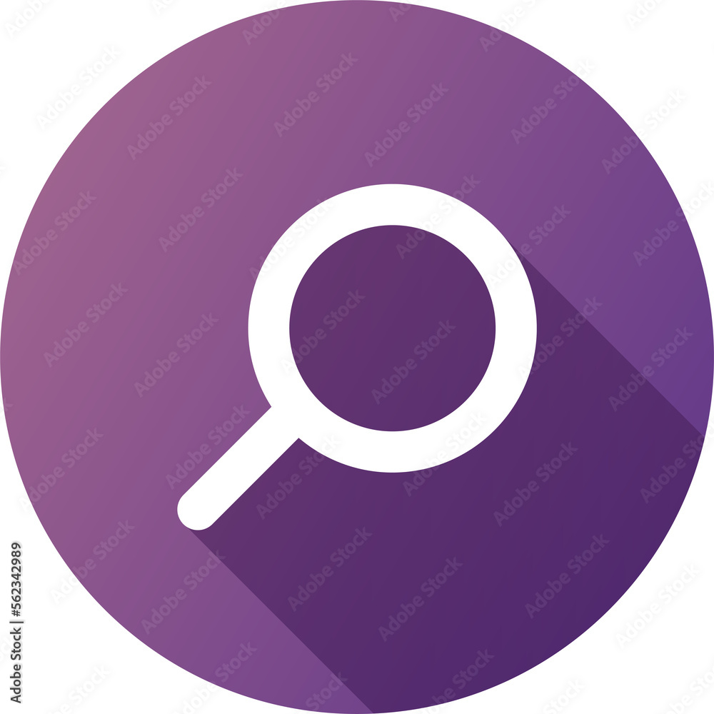 Magnifying glass loupe icon in flat design style. Search png icon. Magnifying glass loupe icon in flat design style. Search png icon.