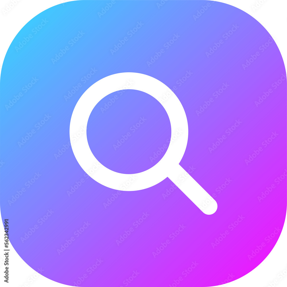 Magnifying glass loupe icon in gradient colors. Search png icon. Magnifying glass loupe icon in gradient colors. Search png icon.