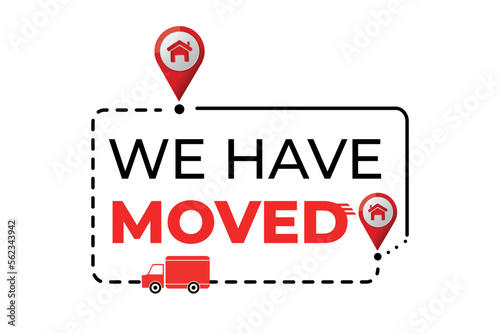We have moved changed address vector illustration