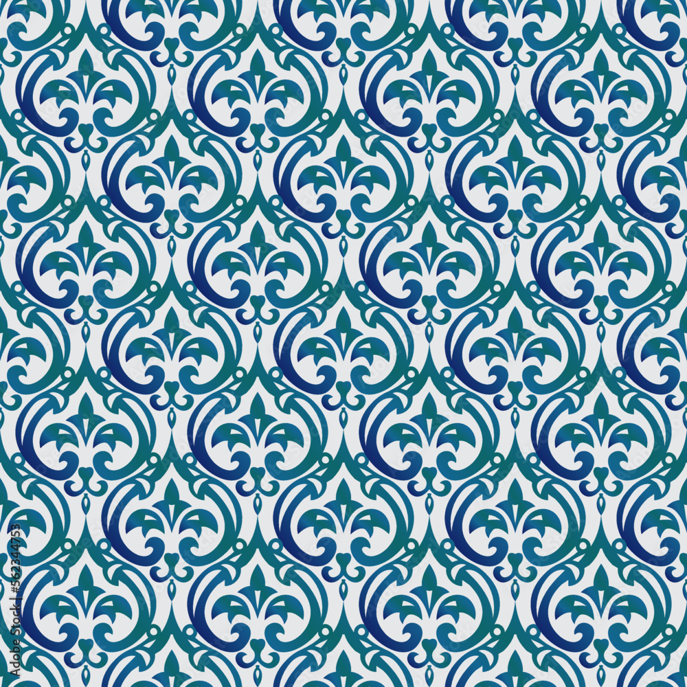 Vector damask seamless pattern background. Elegant luxury texture for wallpapers, royal ornamental backgrounds.