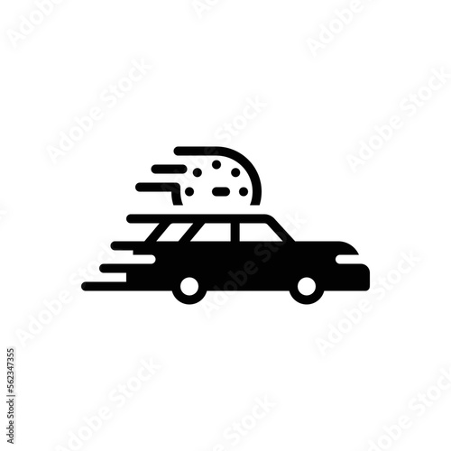 Black solid icon for fastest