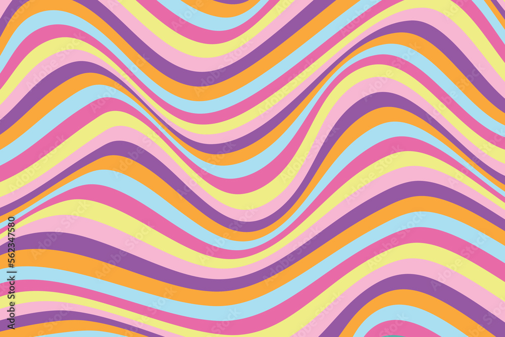 Flat groovy psychedelic background with colorful design Flat groovy psychedelic background with colorful design