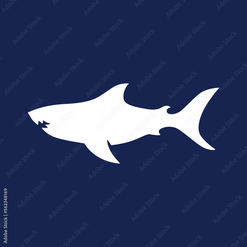 Fototapeta premium shark logo vector icon illustration