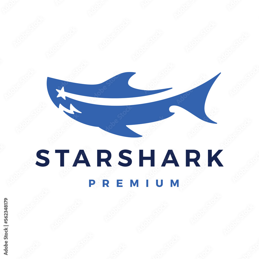 shark star stars logo vector icon illustration shark star stars logo vector icon illustration